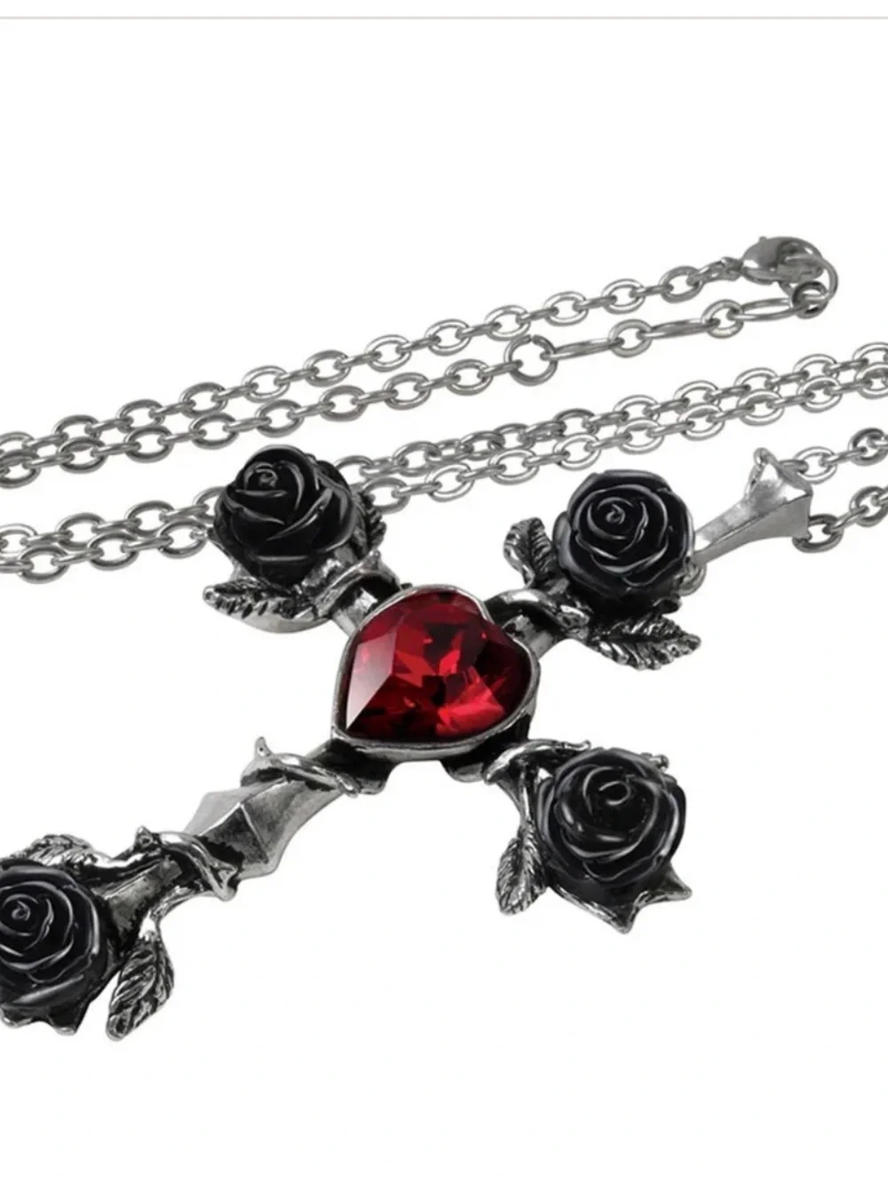 NWOT Black Rosifix Necklace by Alchemy of England